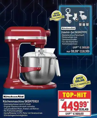 METRO Kitchenaid küchenmaschine 5ksm7591x Angebot