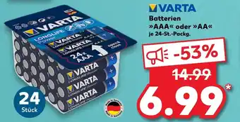 Kaufland Varta Baterrien AAA oder AA Angebot