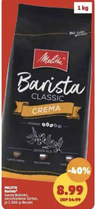 PENNY Melitta Barista 1000 g Beutel Angebot