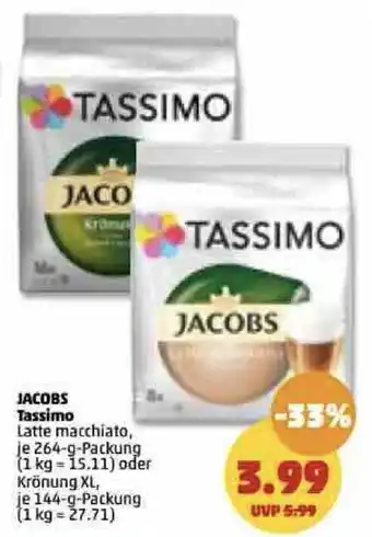 PENNY Jacobs Tassimo 264/144 g Packung Angebot