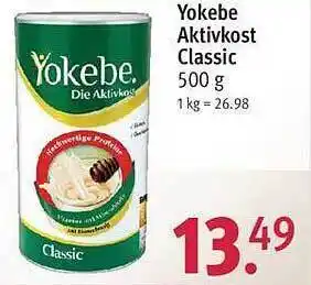 Rossmann Yokebe aktivkost classic Angebot