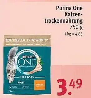 Rossmann Purina one katzentrockennahrung Angebot