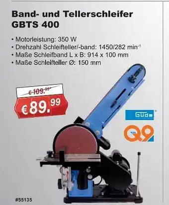 Stabilo Fachmarkt Güde band- und tellerschleifer gbts 400 Angebot