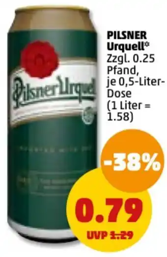 PENNY Pilsner Urquell 0,5 Liter Dose Angebot