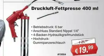 Stabilo Fachmarkt Druckluft-fettpresse Angebot