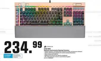 Saturn Corsair k100 rgb optisch-mechanische gaming-tastatur Angebot