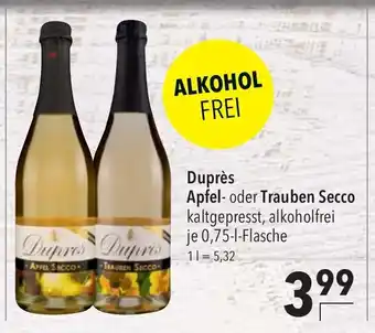 CITTI Markt Dupres Apfel- o. Trauben Secco 750ml Angebot