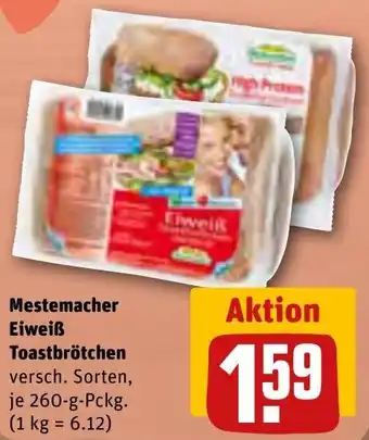 REWE Mestemacher Eiweiß Toastbrötchen 260 g Pckg. Angebot