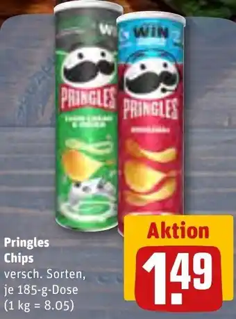 REWE Pringles Chips 185 g Dose Angebot