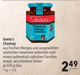 CITTI Markt Geeta's Chutney 320g Angebot