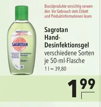 CITTI Markt Sagrotan Hand-Desinfektionsgel 50ml Angebot