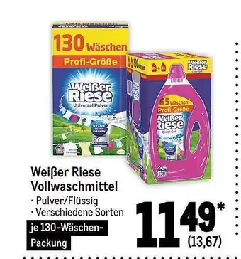 METRO Weißer riese vollwaschmittel Angebot