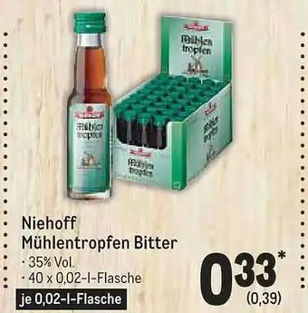 METRO Niehoff mühlentropfen bitter Angebot