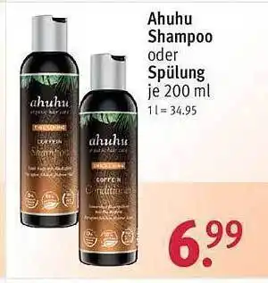 Rossmann Ahuhu shampoo oder spülung Angebot