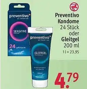 Rossmann Preventino kondome oder gleitgel Angebot