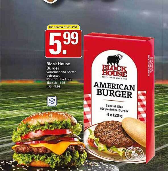Block house burger Angebot bei WEZ