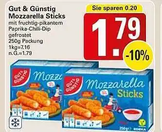 WEZ Gut & günstig mozzarella sticks Angebot