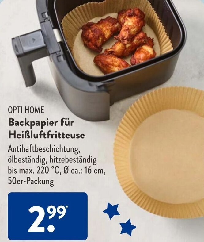 Backpapier Fur Heissluftfritteuse Aldi