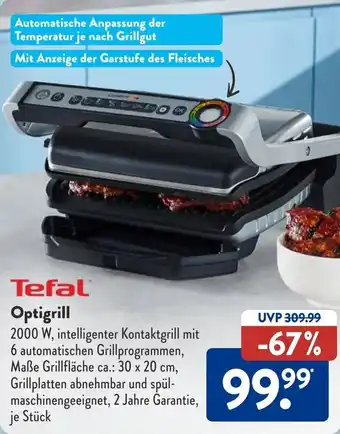 Aldi Süd Tefal Optigrill 2000 W Angebot