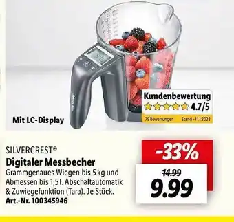 Lidl Silvercrest digitaler messbecher Angebot