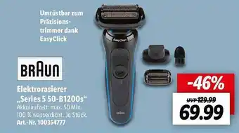 Lidl Braun elektrorasierer „series 5 50-b1200s“ Angebot