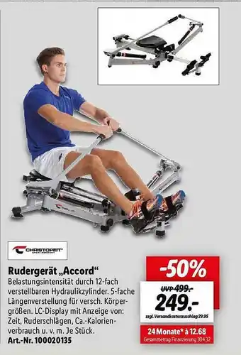 Lidl Christopeit rudergerät „accord“ Angebot