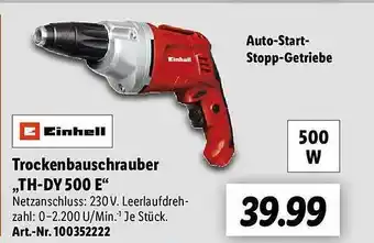 Lidl Einhell trockenbauschrauber „th-dy 500 e“ Angebot