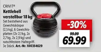 Lidl Crivit kettlebell verstellbar Angebot