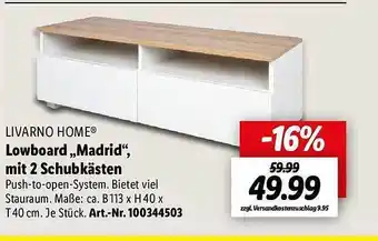 Lidl Livarno home lowboard „madrid“, mit 2 schubkästen Angebot