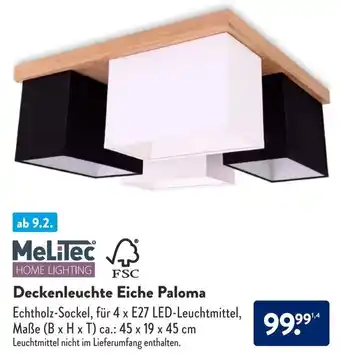 Aldi Süd Melitec Deckenleuchte Eiche Paloma Angebot