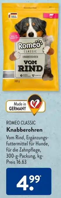 Aldi Süd Romeo Classic Knabberohren 300 g Packung Angebot