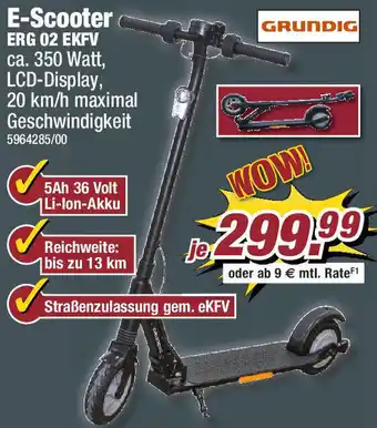 Poco Grundig E-Scooter ERG 02 EKFV Angebot