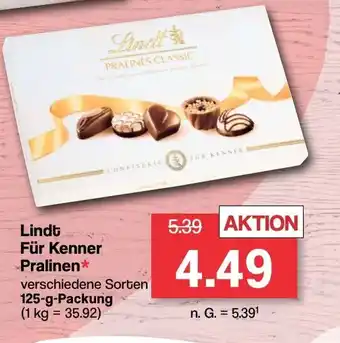 Famila Nord West Lindt Fur Kenner Pralinen 125g Angebot