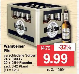 Famila Nord West Warsteiner Pils 24*330/20*500ml Angebot