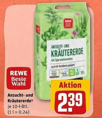 REWE Rewe beste wahl anzucht- und kräutererde Angebot