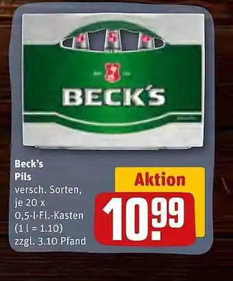 REWE Kaufpark Beck's pils Angebot