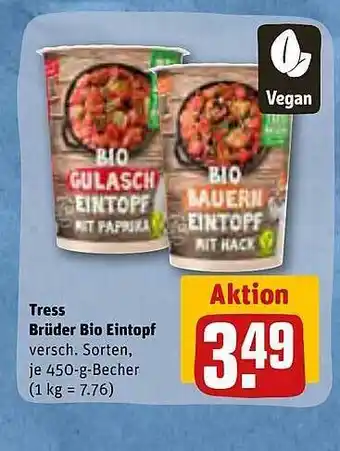 REWE Kaufpark Tress brüder bio eintopf Angebot