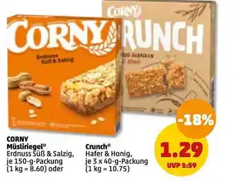 PENNY Corny müsliriegel oder crunch Angebot