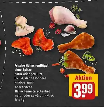 REWE Frische hähnchenflügel oder frische hähnchenunterschenkel Angebot