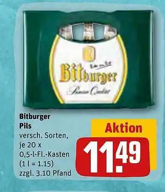 REWE Kaufpark Bitburger pils Angebot