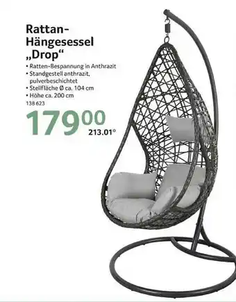 Selgros Rattan-hängesessel „drop“ Angebot