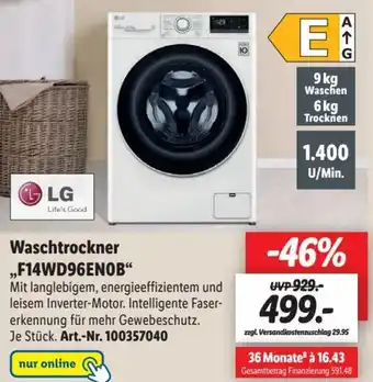 Lidl LG Waschtrockner F14WD96EN0B Angebot