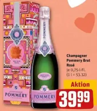 REWE Champagner Pommery Brut Rosé 0,75 L-Fl. Angebot