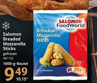 Selgros Salomon breaded mozzarella sticks Angebot