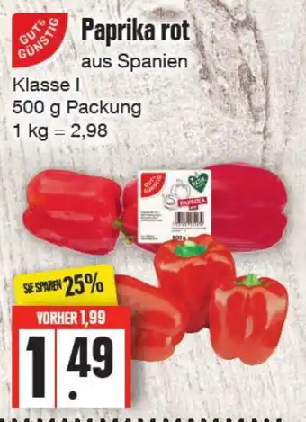 Edeka Frischemarkt Paprika Rot 500g Angebot