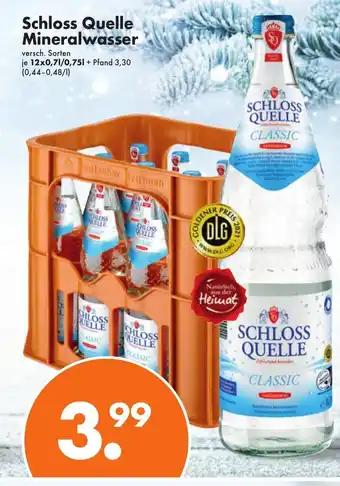 Trink und Spare Schloss Quelle Mineralwasser 12*700/750ml Angebot