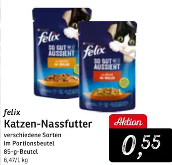 KONSUM felix Katzen Nassfutter 85 g Beutel Angebot