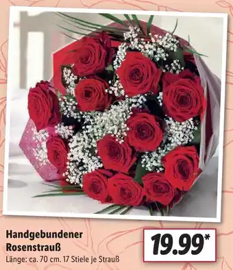 Lidl Handgebundener Rosenstrauß Angebot