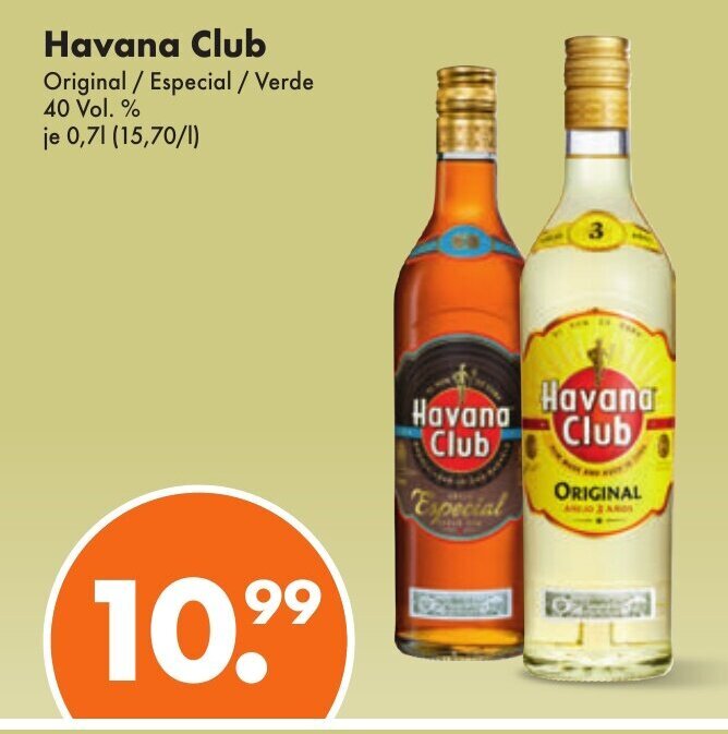 Havana Club Rum 700ml Angebot bei Trink und Spare