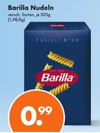 Trink und Spare Barilla Pasta 500g Angebot